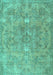 Persian Turquoise Traditional Rug, tr3038turq