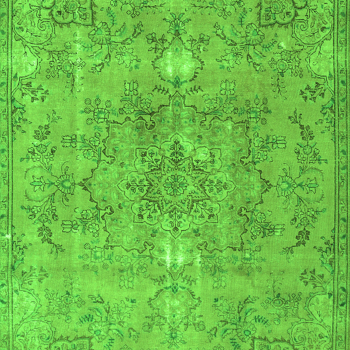 Serging Thickness of Machine Washable Persian Green Traditional Area Rugs, wshtr3038grn