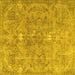 Square Persian Yellow Traditional Rug, tr3038yw
