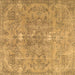 Square Persian Brown Traditional Rug, tr3038brn
