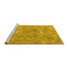 Sideview of Machine Washable Persian Yellow Traditional Rug, wshtr3038yw