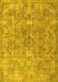 Machine Washable Persian Yellow Traditional Rug, wshtr3038yw