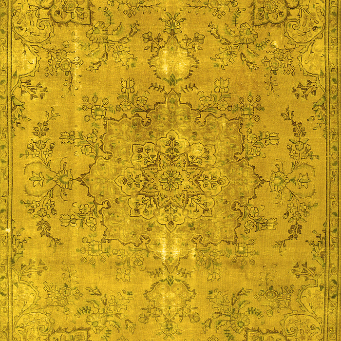 Machine Washable Persian Yellow Traditional Rug, wshtr3038yw