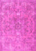 Machine Washable Persian Pink Traditional Rug, wshtr3038pnk