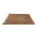 Sideview of Machine Washable Traditional Dark Sienna Brown Rug, wshtr3039