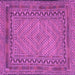 Square Southwestern Purple Country Rug, tr3039pur