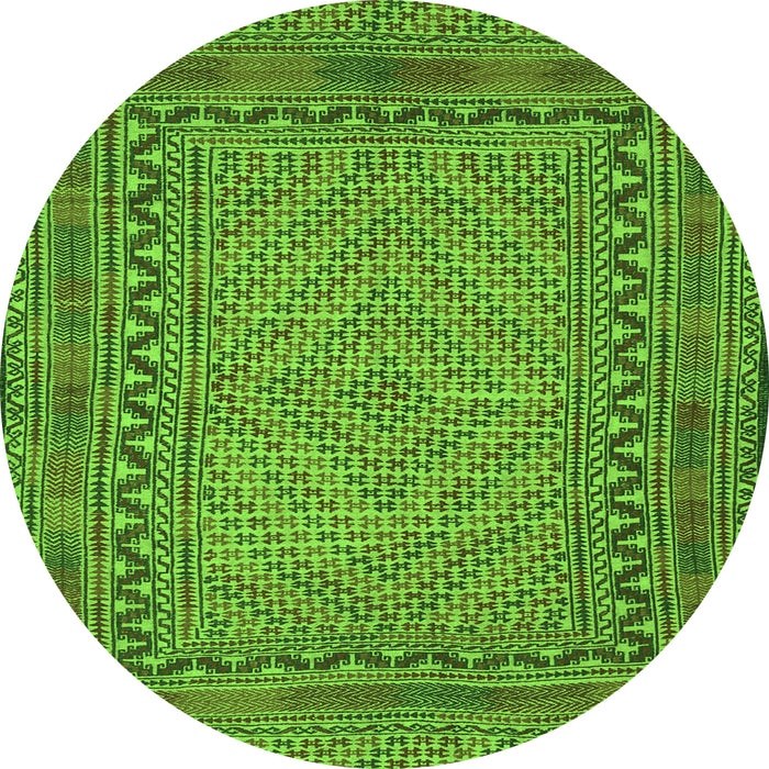 Square Southwestern Green Country Rug, tr3039grn