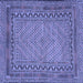 Square Southwestern Blue Country Rug, tr3039blu