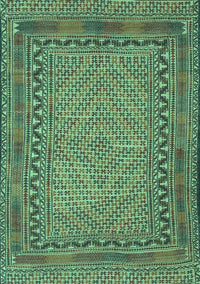 Southwestern Turquoise Country Rug, tr3039turq