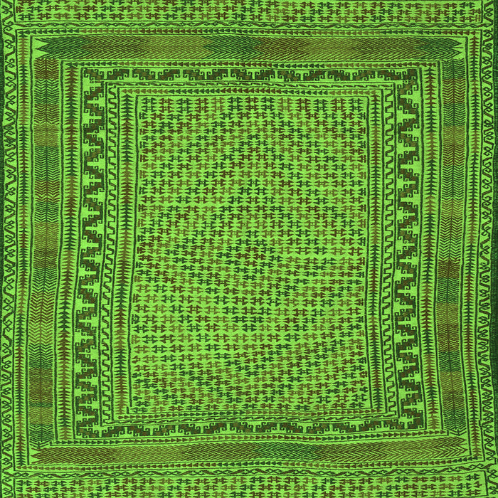Serging Thickness of Southwestern Green Country Rug, tr3039grn