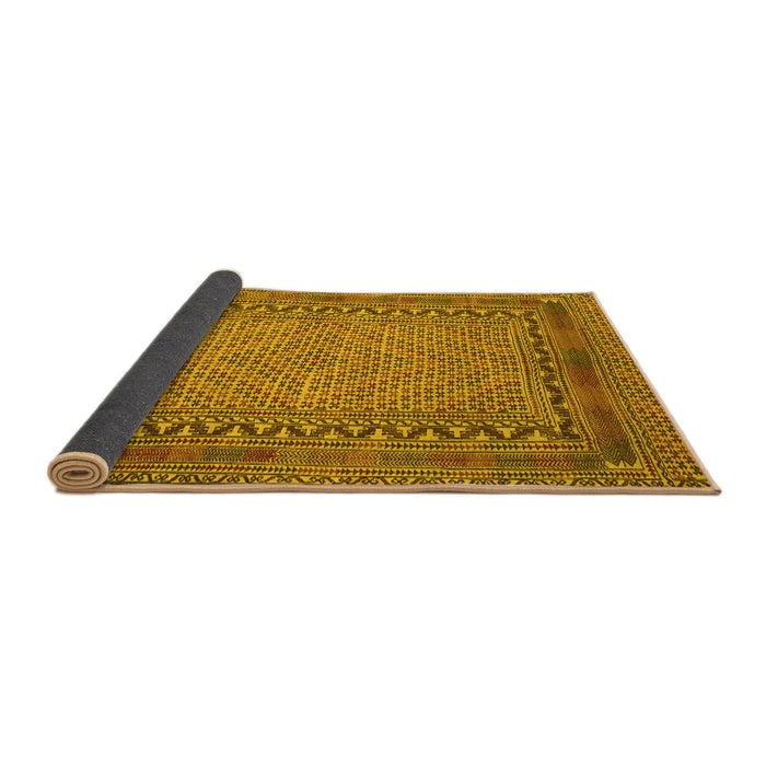 Sideview of Southwestern Yellow Country Rug, tr3039yw