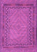 Machine Washable Southwestern Purple Country Area Rugs, wshtr3039pur