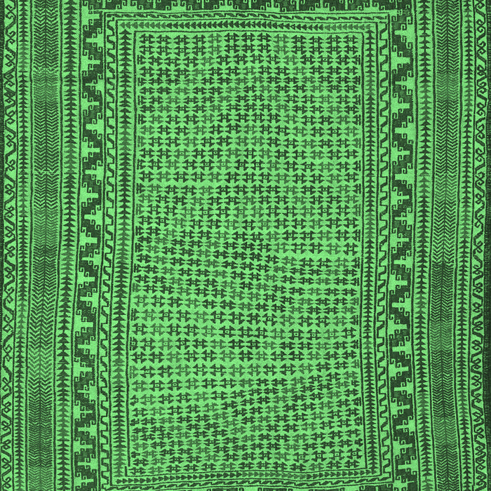 Machine Washable Southwestern Emerald Green Country Area Rugs, wshtr3039emgrn