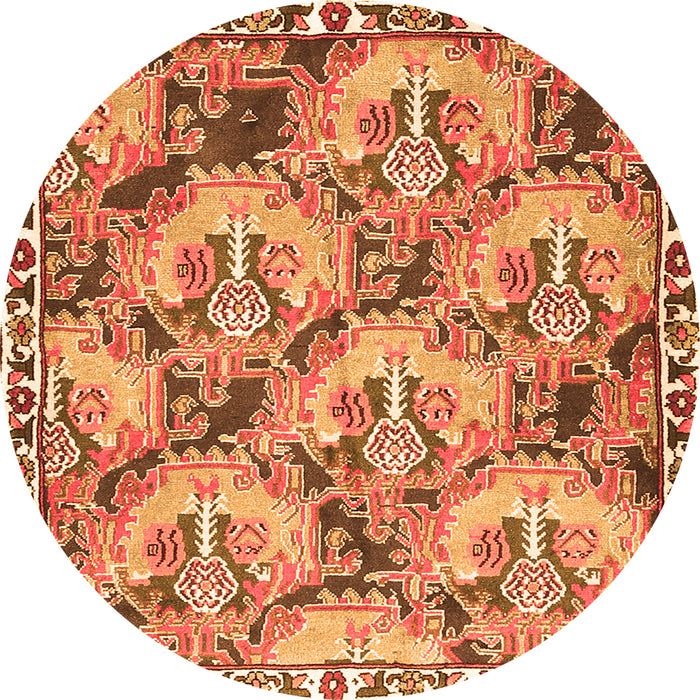 Machine Washable Animal Orange Traditional Area Rugs, wshtr303org