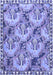 Machine Washable Animal Blue Traditional Rug, wshtr303blu