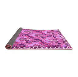 Sideview of Animal Pink Traditional Rug, tr303pnk