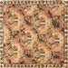 Square Animal Brown Traditional Rug, tr303brn