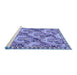 Sideview of Machine Washable Animal Blue Traditional Rug, wshtr303blu