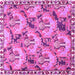 Square Machine Washable Animal Pink Traditional Rug, wshtr303pnk