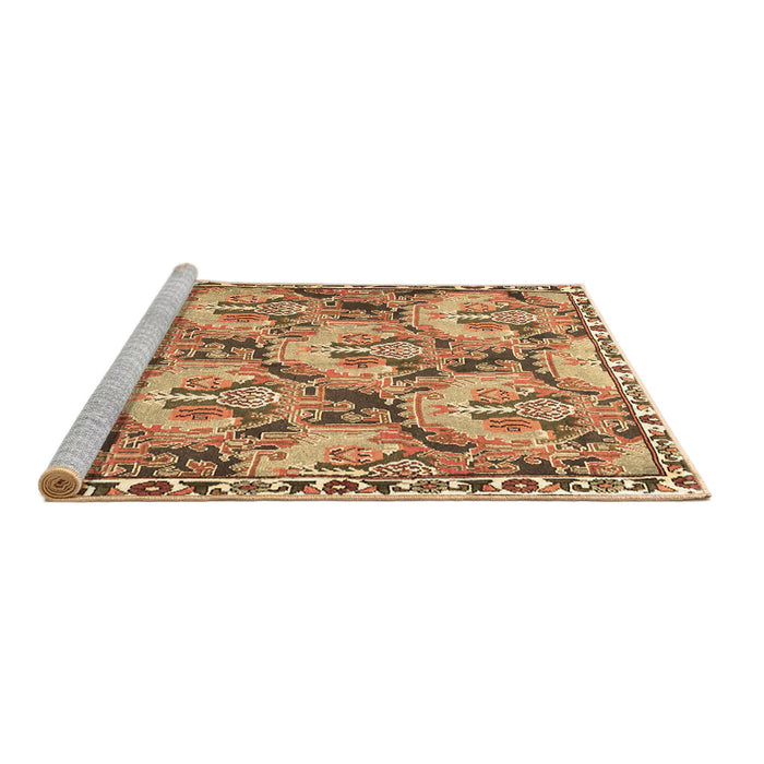 Sideview of Machine Washable Animal Brown Traditional Rug, wshtr303brn