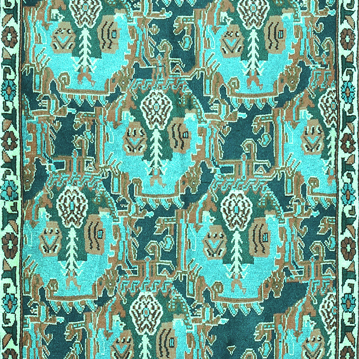 Animal Turquoise Traditional Rug, tr303turq