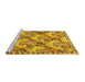 Sideview of Machine Washable Animal Yellow Traditional Rug, wshtr303yw