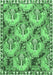 Machine Washable Animal Emerald Green Traditional Area Rugs, wshtr303emgrn