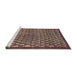 Sideview of Machine Washable Traditional Rosy Pink Rug, wshtr304