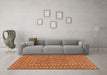 Machine Washable Persian Orange Traditional Area Rugs in a Living Room, wshtr3040org