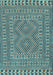 Machine Washable Persian Light Blue Traditional Rug, wshtr3040lblu