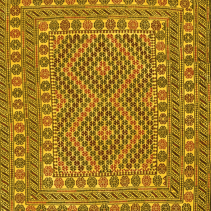 Machine Washable Persian Yellow Traditional Rug, wshtr3040yw