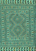 Machine Washable Persian Turquoise Traditional Area Rugs, wshtr3040turq