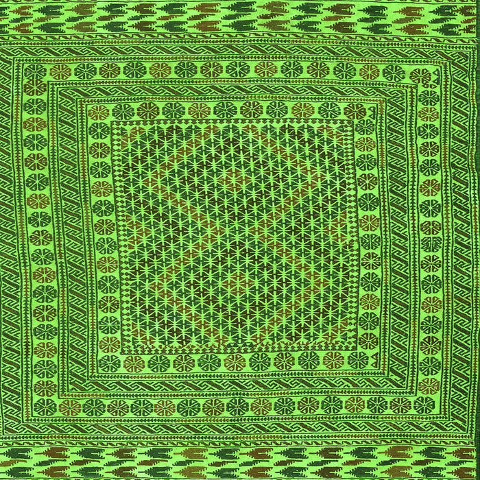 Serging Thickness of Persian Green Traditional Rug, tr3040grn