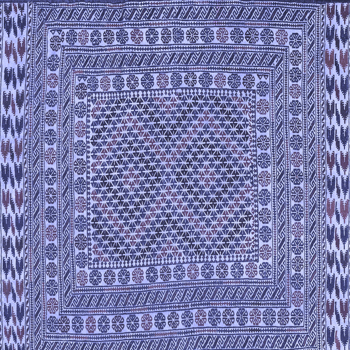 Square Machine Washable Persian Blue Traditional Rug, wshtr3040blu