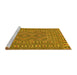 Sideview of Machine Washable Persian Yellow Traditional Rug, wshtr3040yw