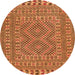 Machine Washable Persian Orange Traditional Area Rugs, wshtr3040org