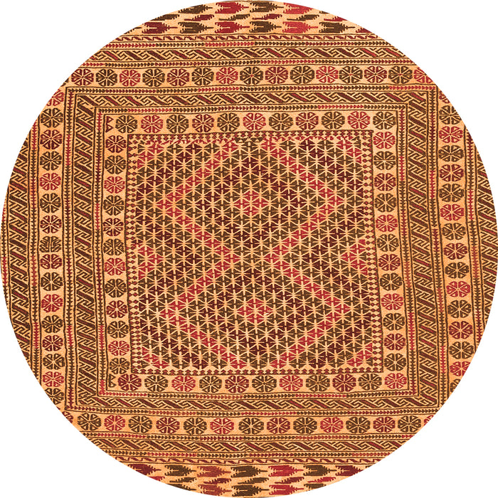 Square Persian Orange Traditional Rug, tr3040org