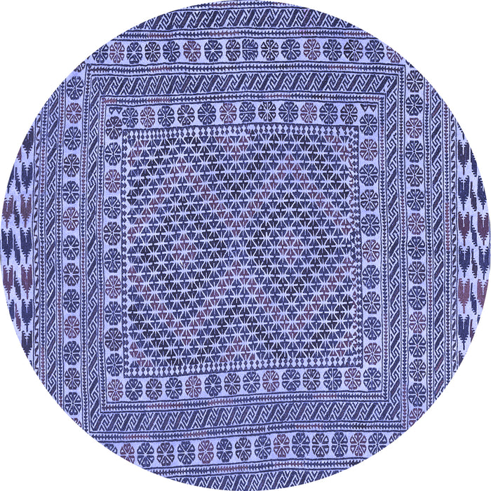 Round Persian Blue Traditional Rug, tr3040blu