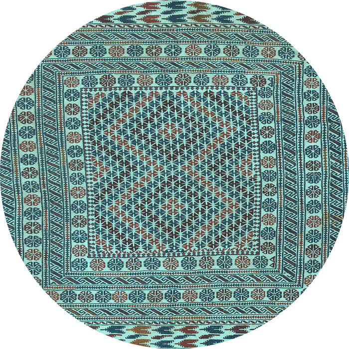 Round Persian Light Blue Traditional Rug, tr3040lblu