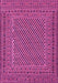 Machine Washable Persian Pink Traditional Rug, wshtr3041pnk