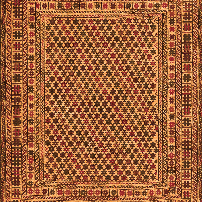 Serging Thickness of Machine Washable Persian Orange Traditional Area Rugs, wshtr3041org