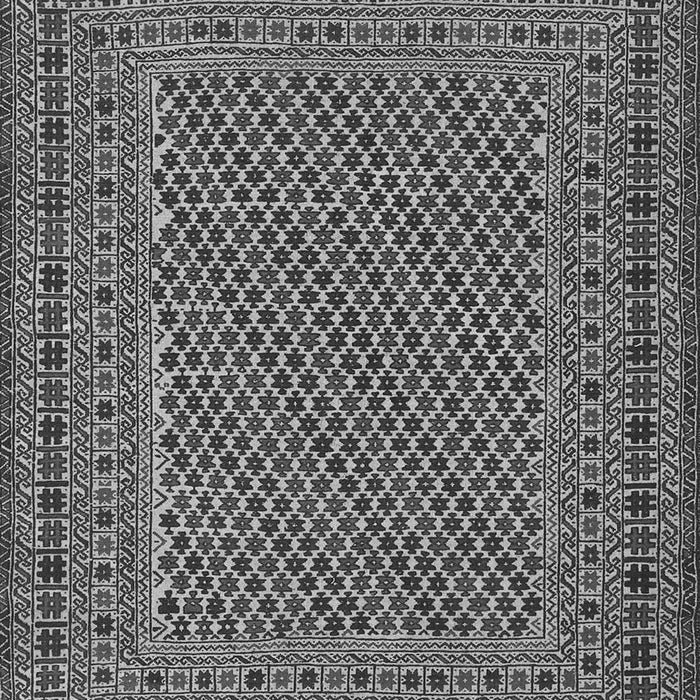 Serging Thickness of Machine Washable Persian Gray Traditional Rug, wshtr3041gry