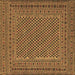 Square Machine Washable Persian Brown Traditional Rug, wshtr3041brn