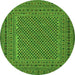 Machine Washable Persian Green Traditional Area Rugs, wshtr3041grn