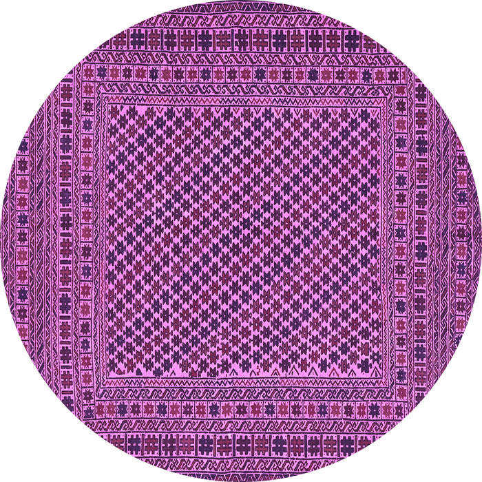 Round Machine Washable Persian Purple Traditional Area Rugs, wshtr3041pur