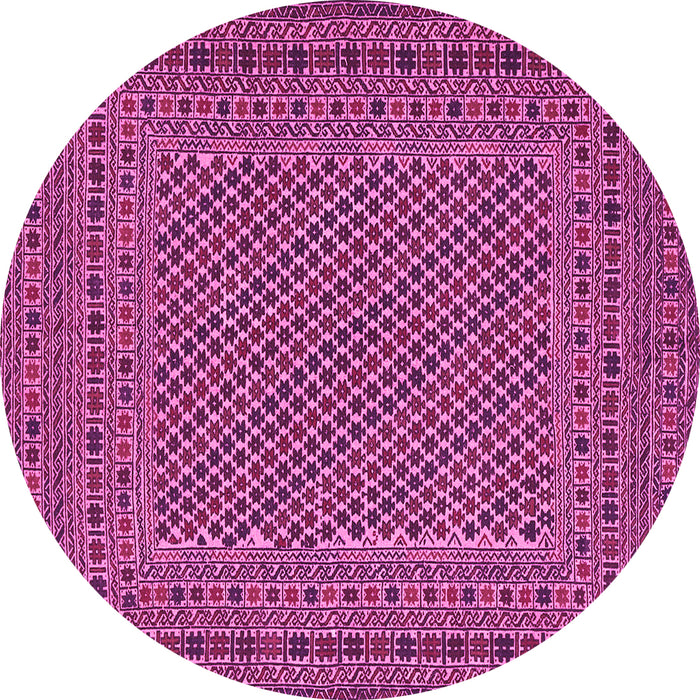 Round Persian Pink Traditional Rug, tr3041pnk