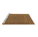 Sideview of Machine Washable Persian Brown Traditional Rug, wshtr3041brn