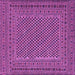 Square Persian Purple Traditional Rug, tr3041pur
