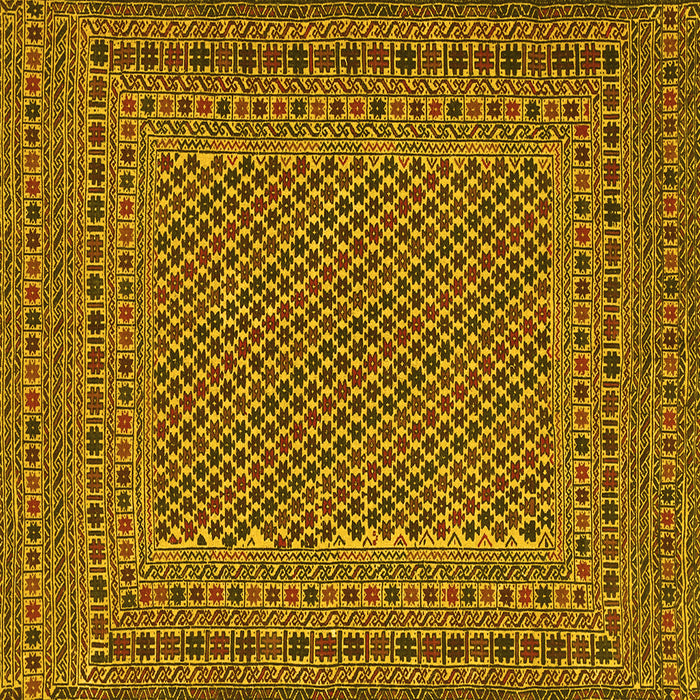 Square Persian Yellow Traditional Rug, tr3041yw