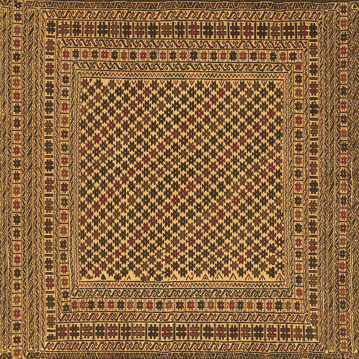 Square Persian Brown Traditional Rug, tr3041brn